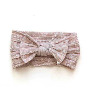 Cable Knit Headband - Blush Floral INDIGO ATTIC 
