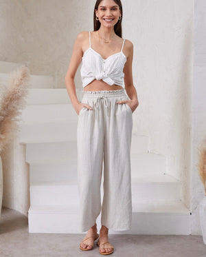 Camille Cropped Pants - Oat INDIGO ATTIC 