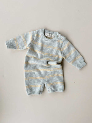 Ellis Cotton Stripe Romper Freckles by Fo 