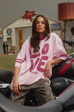 The Very Oversized Love Revolution Tee - Pink Sabbi 
