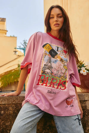 The Very Oversized Postcards Tee - Paris Sabbi 