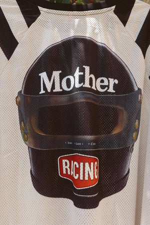Mother Racing Striped Mesh Happy Little Mother 