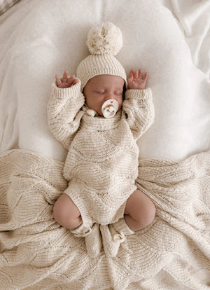 Bubble Romper - Oat Ziggy Lou 