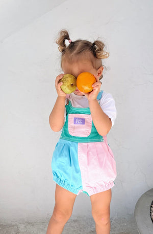 Bowie Bubble Romper - Colourblock Twin Collective 