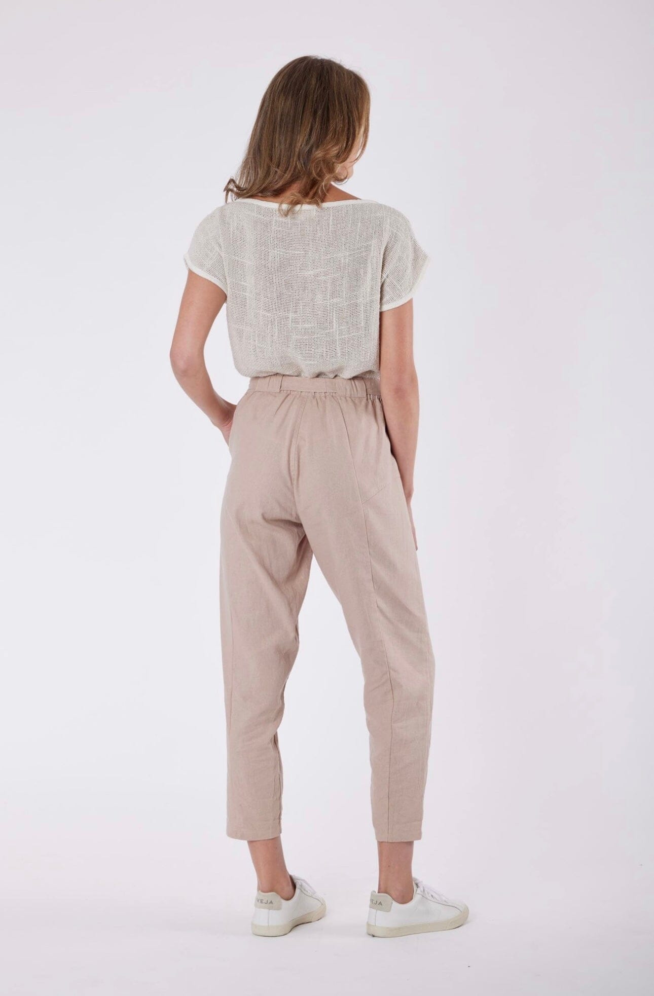 Tuscan Linen Pants - Stone Carbon the Label 