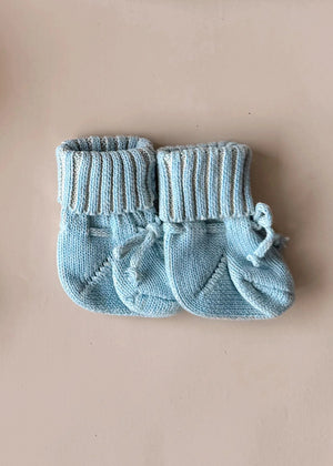 Chunky Cotton Booties - Sky Freckles the Label 