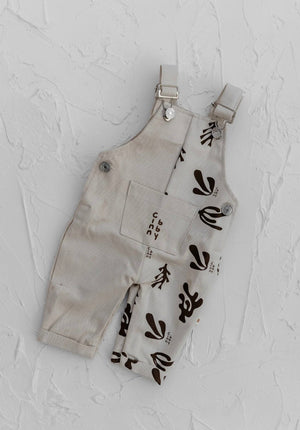 Coral Overalls - Cream Cinnamon Baby 