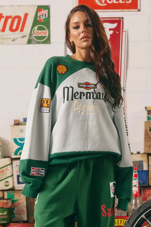 The Diego Jumper - Mermaid Racing - Sky + Green Sabbi 