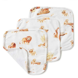 Lion Organic Washcloths - 3 pack Snuggle Hunny 
