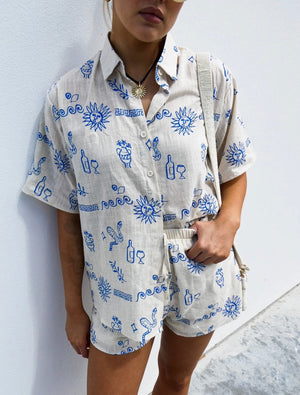 Hunter Shorts Set - Beige INDIGO ATTIC 