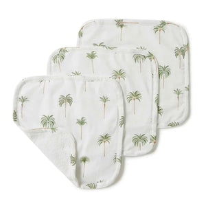 Green Palm Organic Washcloths - 3 pack Snuggle Hunny 
