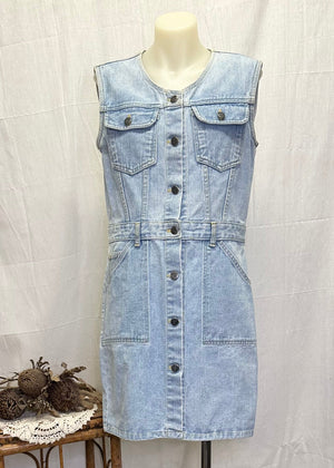 Revolution 1910 - Blue Denim Dress - S INDIGO ATTIC 