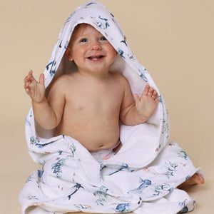 Ocean Organic Hooded Baby Towel Snuggle Hunny 