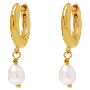 Delicate Pearl Huggies Gold Midsummer Star 