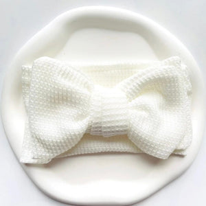 Waffle Headband INDIGO ATTIC White 