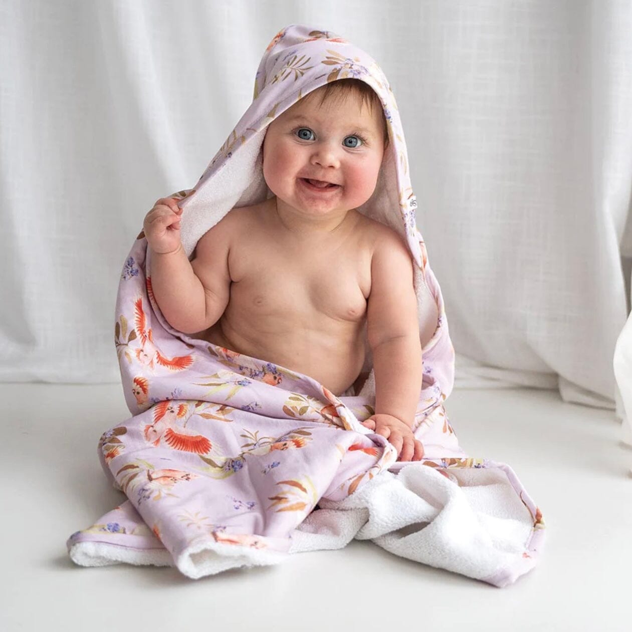 Major Mitchell Organic Hooded Baby Towel Snuggle Hunny 