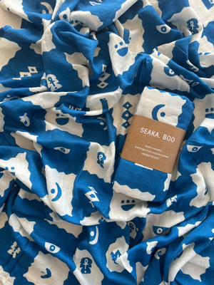 Organic Bamboo/Cotton Swaddle - Zumi Seaka Boo 