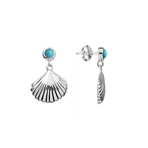 Seashell Turqoise Studs Midsummer Star 