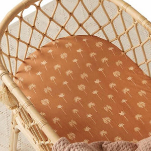 Bronze Palm Bassinet Sheet / Change Pad Cover Snuggle Hunny 