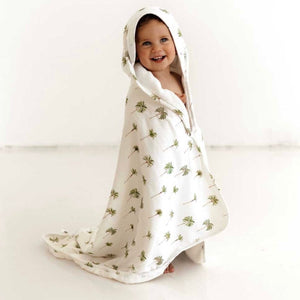 Green Palm Organic Hooded Baby Towel Snuggle Hunny 