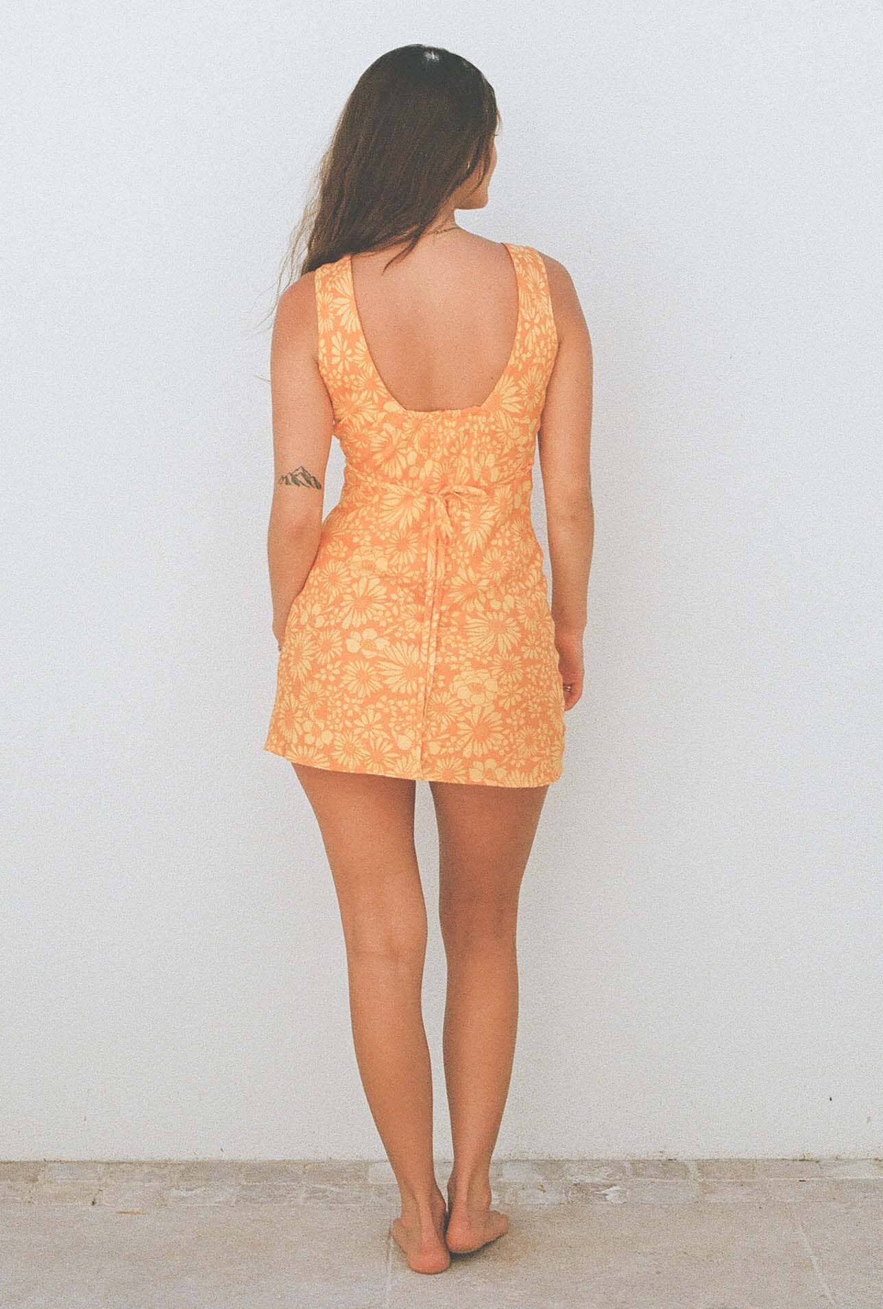 Delilah Mini Dress - Tangerine Pastel Designs 