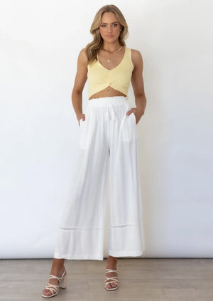 Nora Pants - White INDIGO ATTIC 