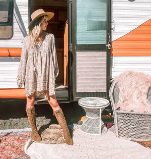 Lake Dress - Sparrow Grey Tanah Folk 