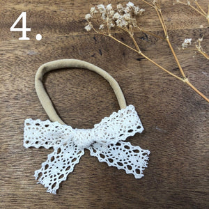 Little Lace Bow Headbands Indigo Attic 4. 