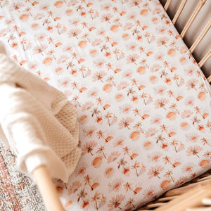 Paradise Fitted Cot Sheet INDIGO ATTIC 