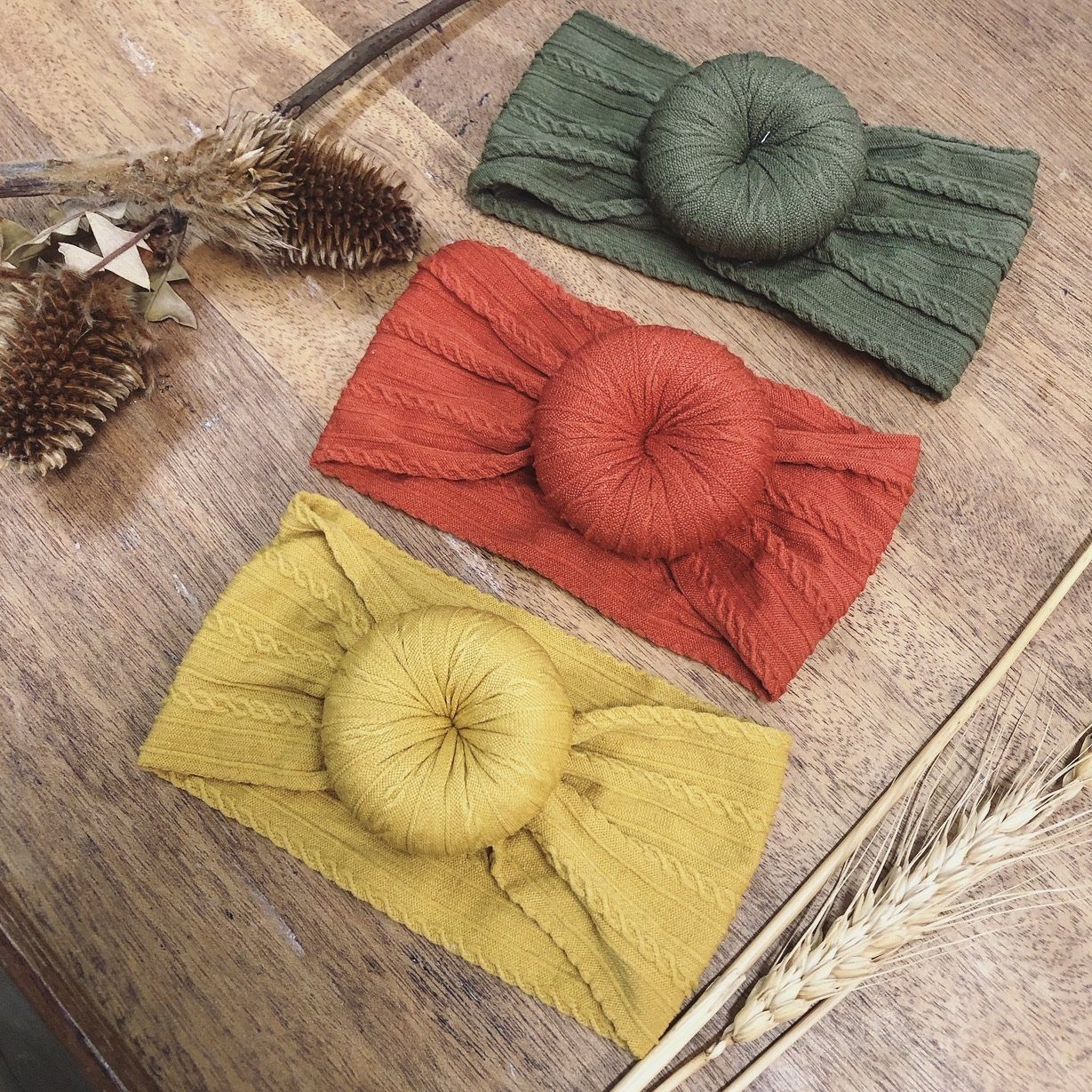 Cable Knit Turbans - Various Indigo Attic 