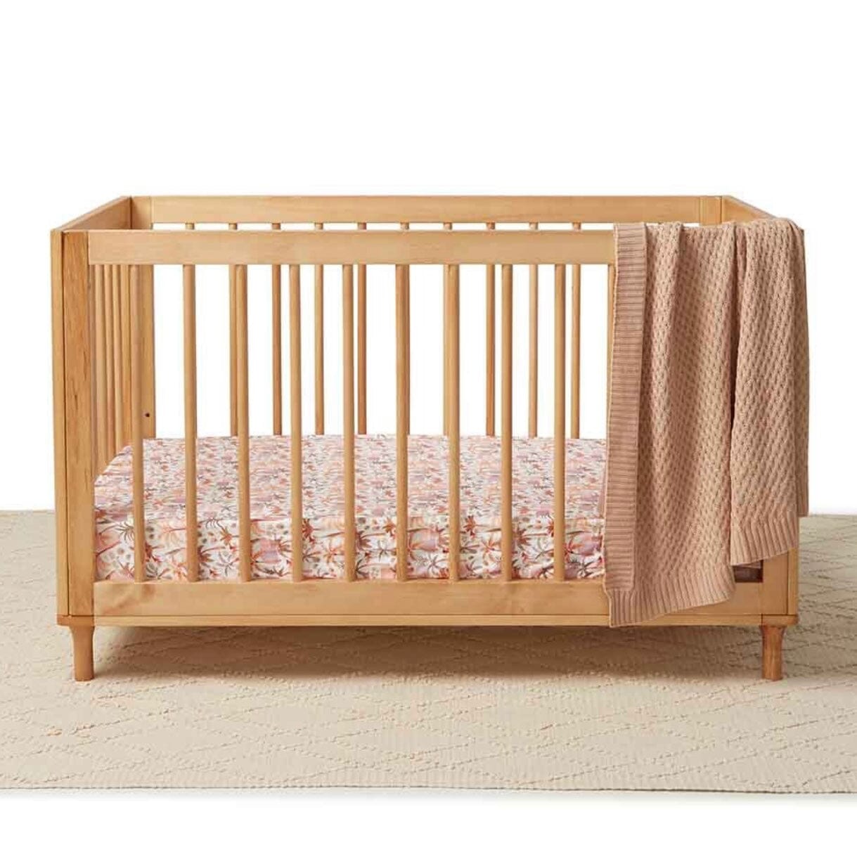 Palm Springs Fitted Cot Sheet Snuggle Hunny 