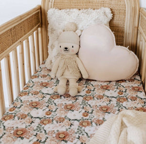 Florence Cot Sheet INDIGO ATTIC 