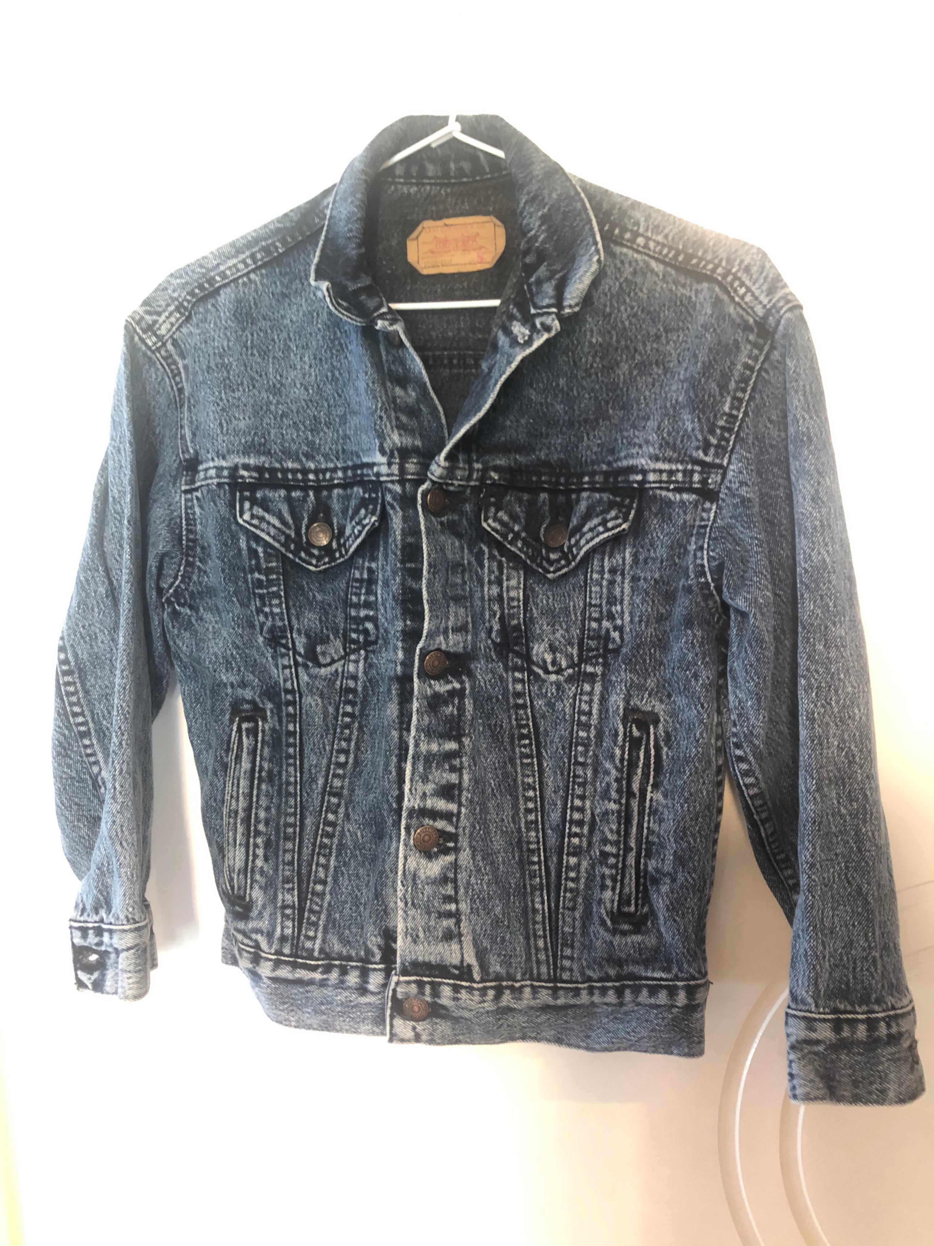 80 s Acid Wash Levi Denim Jacket S INDIGO ATTIC
