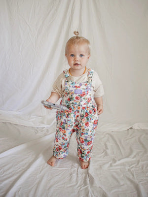 Bowie Bubble Overall - Floral Denim INDIGO ATTIC 