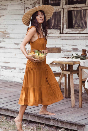 Hazel Midi Dress - Amber Pastel Designs 
