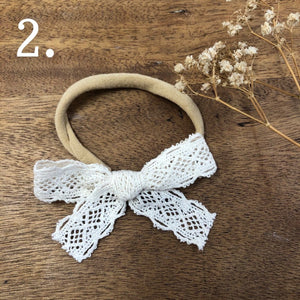 Little Lace Bow Headbands Indigo Attic 2. 