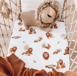 Lion Bassinet Sheet / Change Pad Cover Snuggle Hunny 