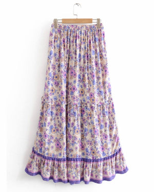 EDIT Norah Skirt - teal lilac Indigo Attic 