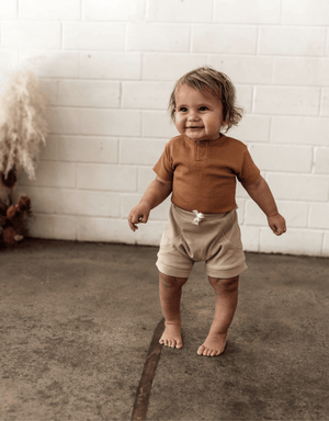 Organic Shorts - Pebble Snuggle Hunny 