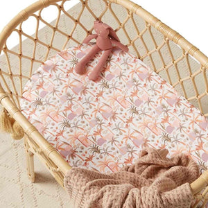 Palm Springs Bassinet Sheet / Change Pad Cover Snuggle Hunny 