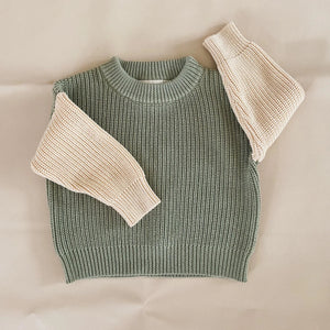 Sage Contrast Knit Celito 