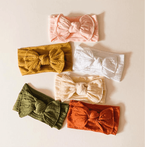 Cable Knit Bow Headbands - Various Indigo Attic 