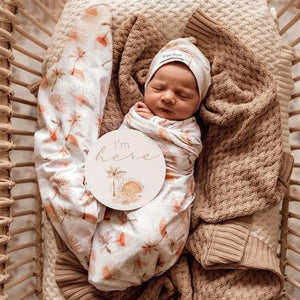 Paradise Jersey Wrap & Beanie Set Snuggle Hunny 