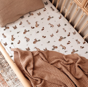 Fox Fitted Cot Sheet Snuggle Hunny 