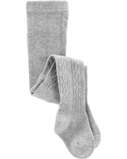 Cable Knit Tights - Grey Indigo Attic 