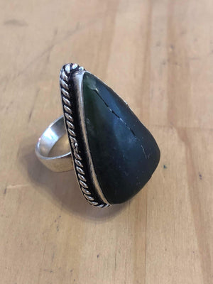 Large Sterling silver agate A/F INDIGO ATTIC 