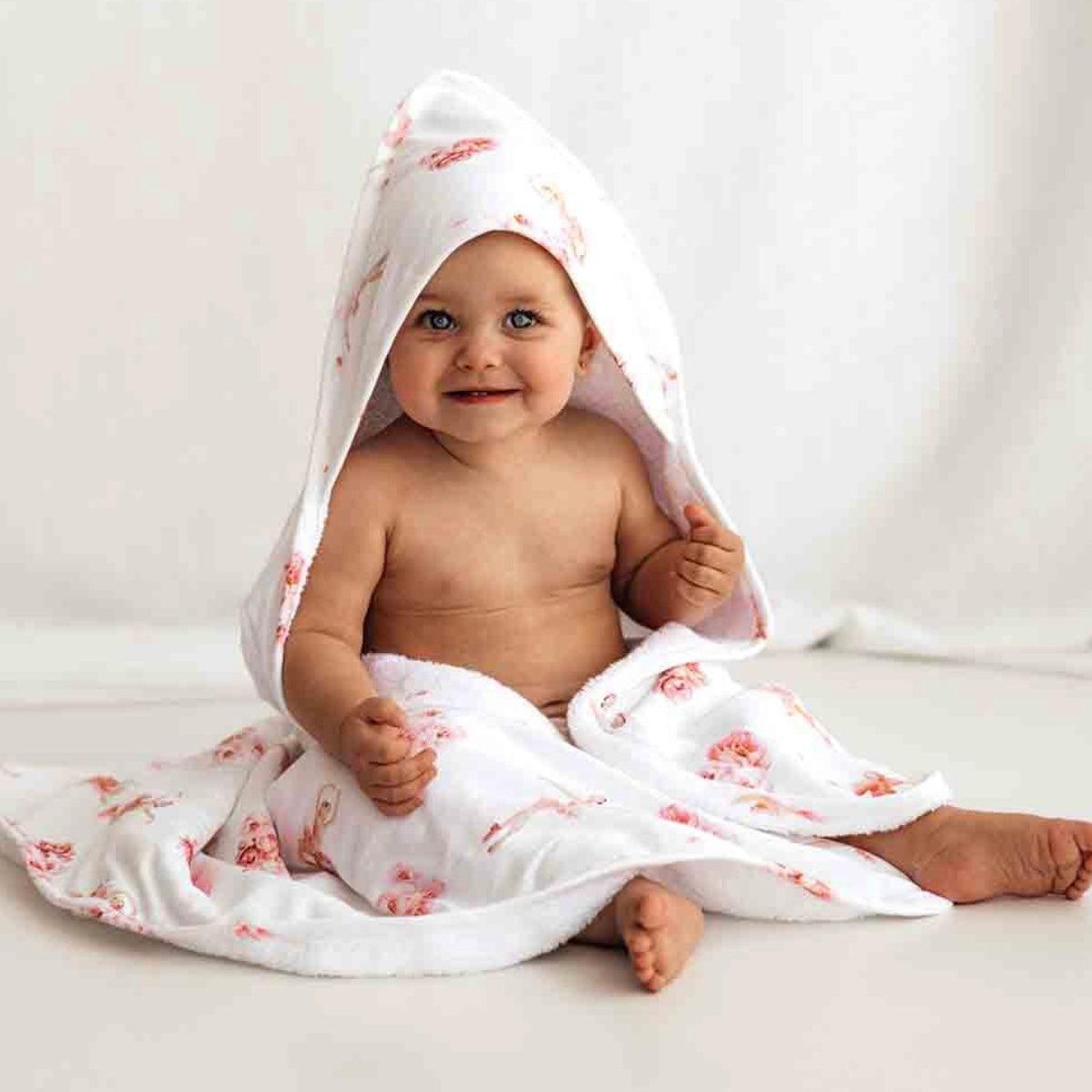 Ballerina Organic Hooded Baby Towel Snuggle Hunny 